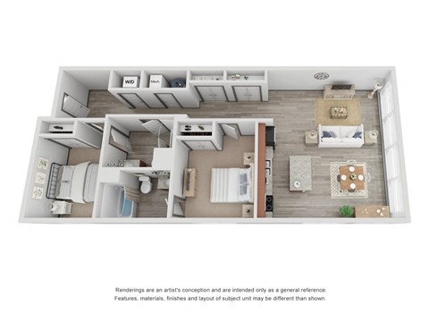 Townhouse floor plan at the Chapman